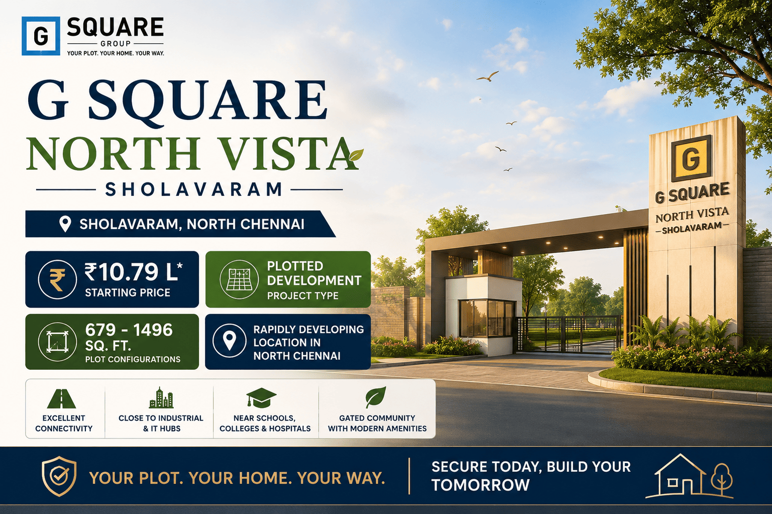 G Square North Vista Sholavaram Premium Residential Plots