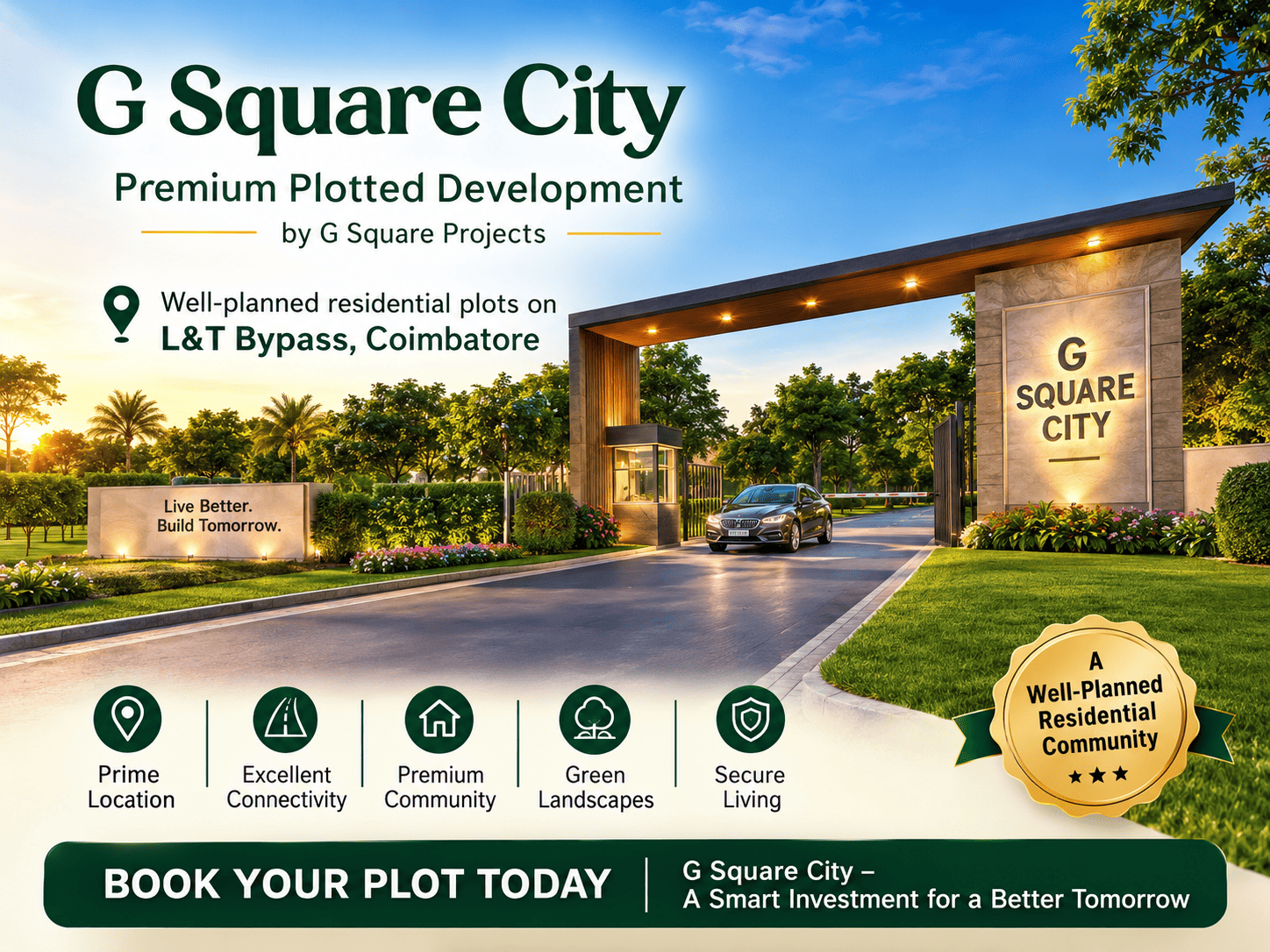 G Square City L&T Bypass Coimbatore Premium Residential Plots