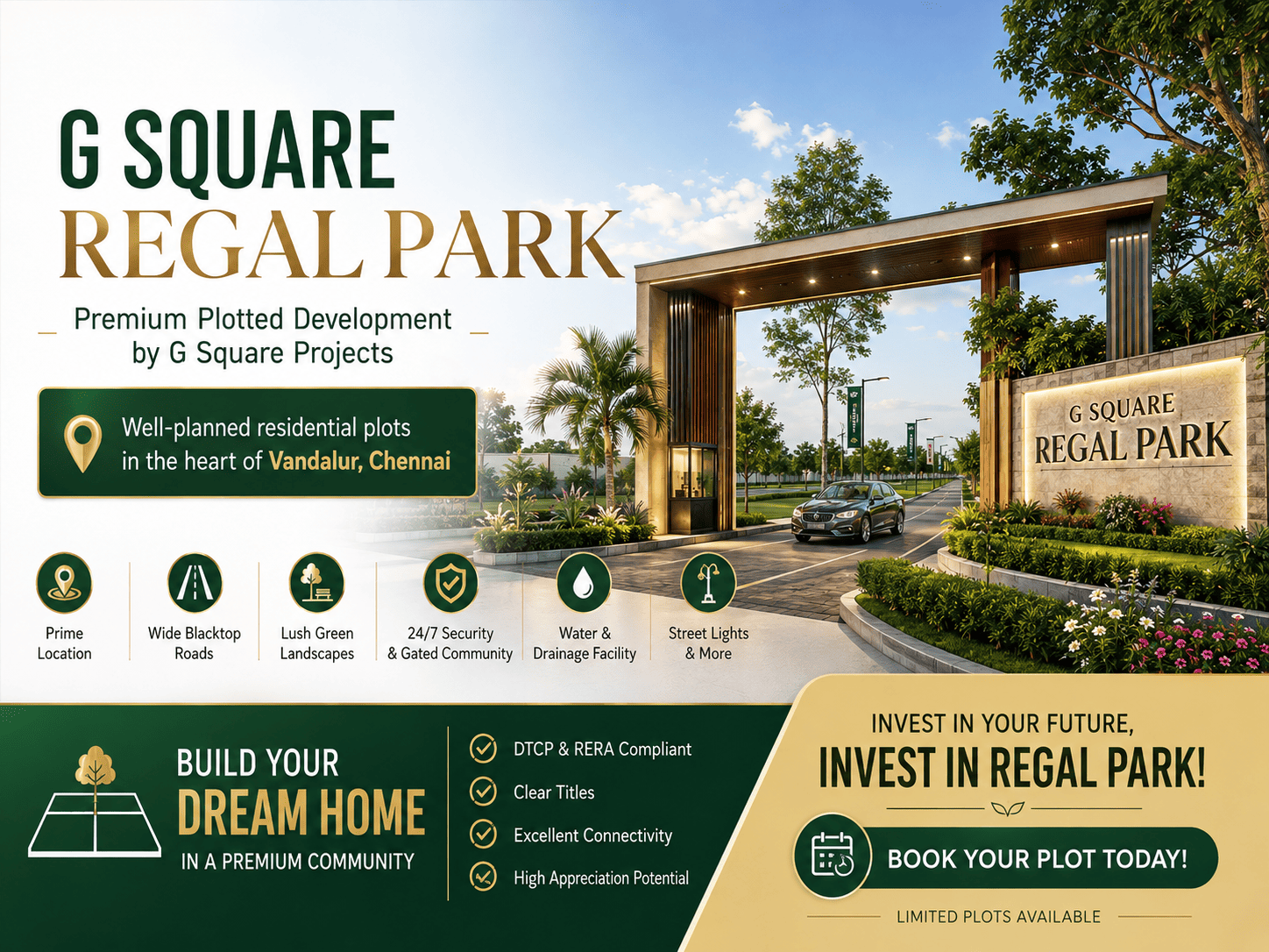 G Square Regal Park Vandalur Premium Residential Plots